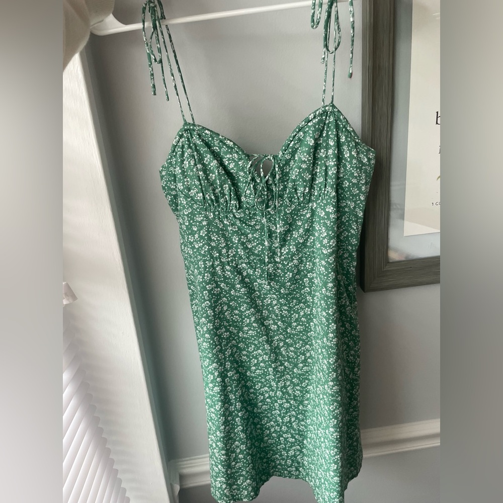 Princess Polly Green Floral Mini Dress